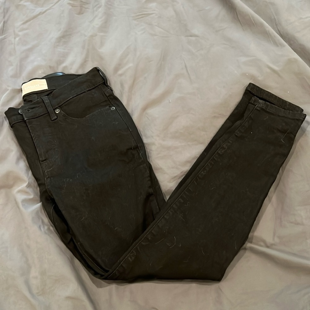 Everlane Mid Rise Ankle Black Skinny Jeans size 26